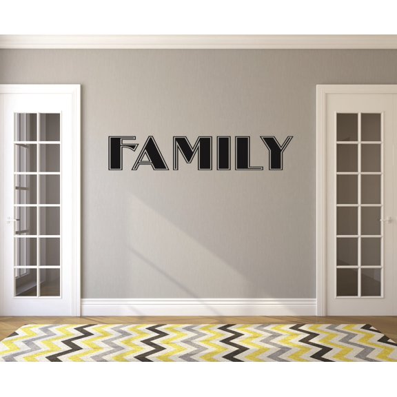 New Wall Ideas Family Lettering Text Quote 8x20"