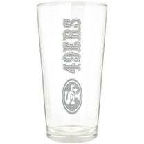 San Francisco 49ers Etched 16oz. Vertical Rally Cry Pint Glass