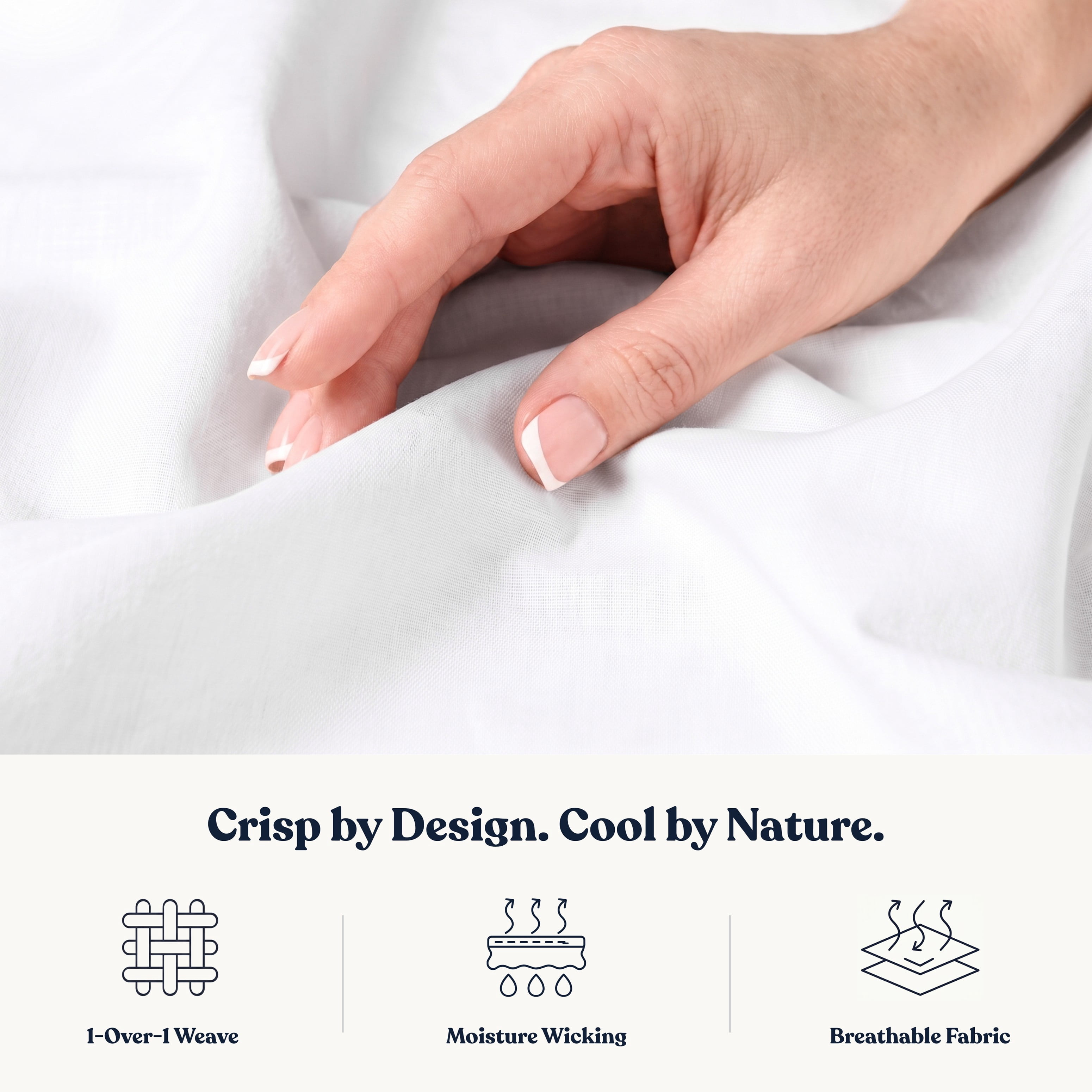 Delara Organic Cotton Percale King Flat Sheet, 400 TC GOTS Certified, Smooth Moisture-Wicking Soft Breathable Bedding, White 108"x105"