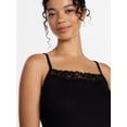 thumbnail image 5 of Joyspun Women’s Lace Trim Ribbed Modal Cami, Sizes XS-3X, 5 of 5