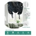 thumbnail image 2 of Starry Night Tie Up Curtains for Windows 45 Inch Length Balloon Curtains Kitchen Adjustable Balloon Window Shade Chic Modern Black Blue Marble Texture Tie Up Valance Bathroom Curtain Window 52"x45", 2 of 6