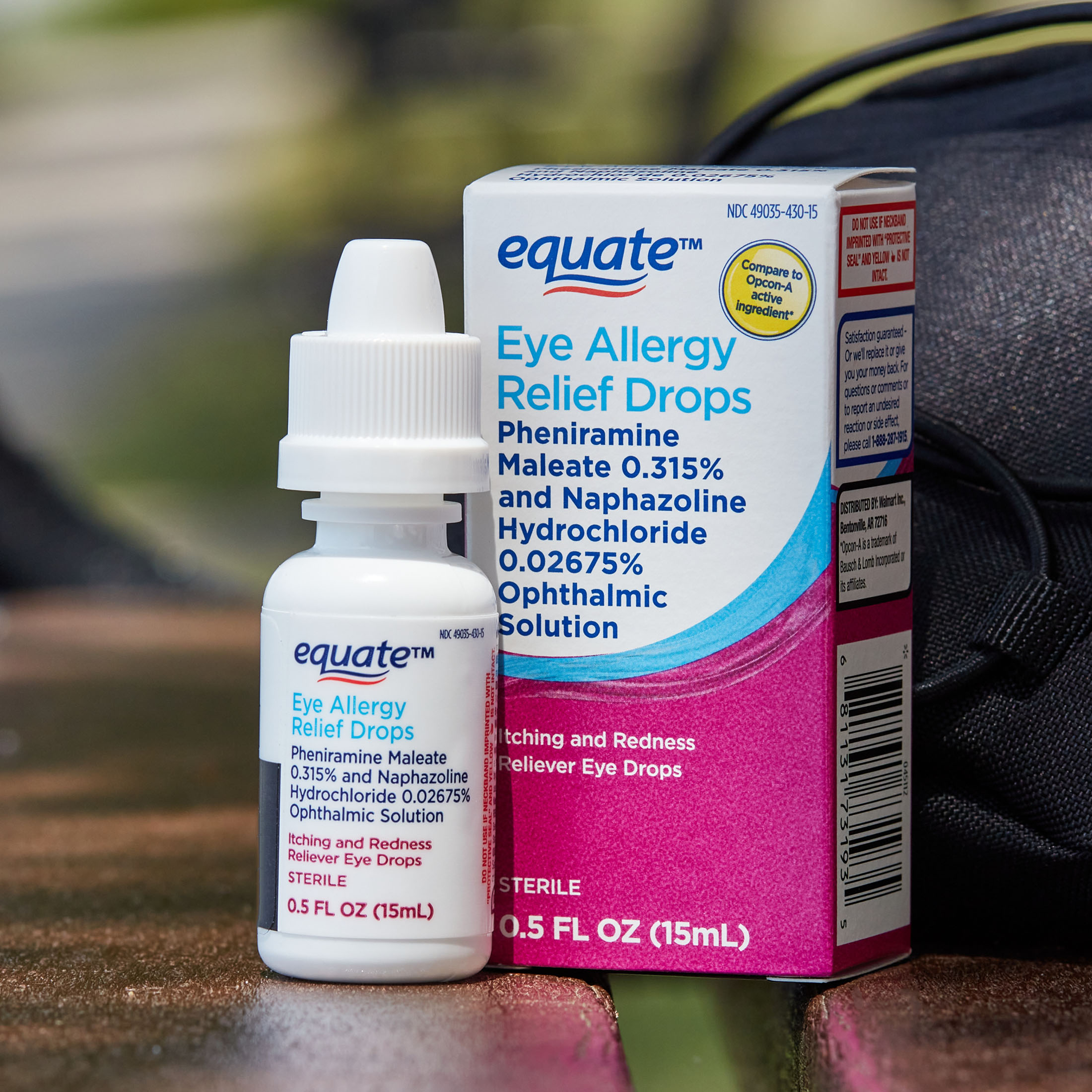 Equate Eye Allergy Relief Antihistamine and Redness Reliever Eye Drops, 0.5 oz - image 2 of 8