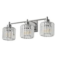 thumbnail image 6 of Deyidn Modern 3-Light Bathroom Vanity Light with Crystal Shades, 22 Inch Chrome Dimmable Light Fixture for Mirror, 6 of 9