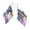Multicolor, variant on 1 Pair Lady Earrings Leaf Shape Long Exquisite Creative Drop Earrings for Prom