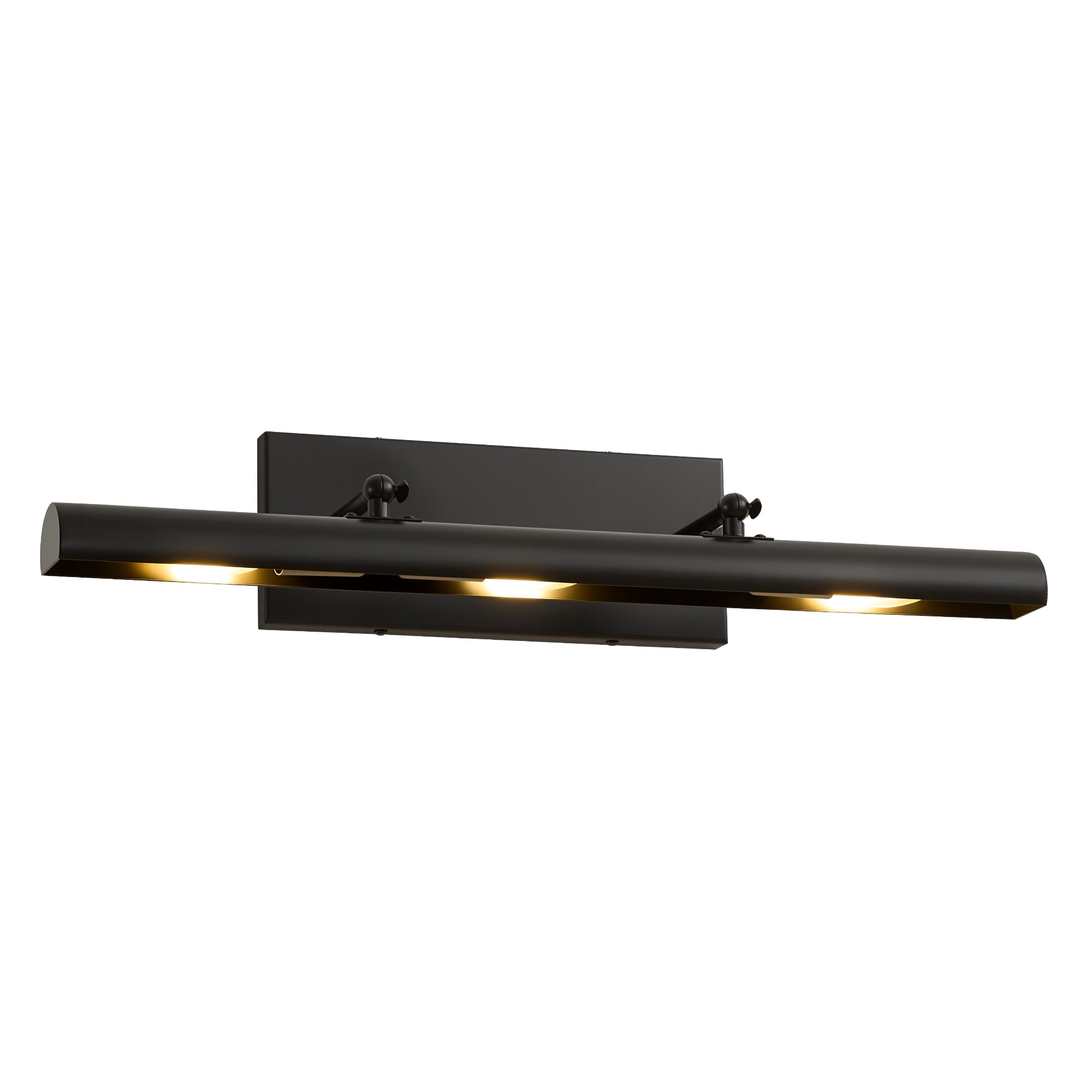 Deyidn Modern 3-Light Black Wall Sconce, 24-Inch Hardwired Bathroom Vanity Lighting Fixture for Bedroom