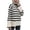 Beige, variant on IROINNID Womens Sweater Turtleneck Pullover Sweater Stripes Leisure Mid-Length Long Sleeve High Collar Sweater