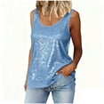 thumbnail image 3 of yoeyez Sequin Tops for Women Sleeveless Sparkly Shimmer Tank Tops Sexy Glitter Scoop Neck Club Party Blouses Summer Going Out Shirts Light Blue,S, 3 of 7
