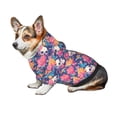 thumbnail image 7 of Fotbe colorful Skull flower daisy Print Small Dog Sweater Hoodies Pet Grey Hooded Soft Fleece Sweatshirts with Pocket Fall Winter Puppy Cat Sweaters Warm Clothes-X-Large, 7 of 7