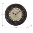 thumbnail image 4 of Monarch Specialties I 9082 - Clocks, 16" Round, Wall Clock, Antique Brown, Transitional, 4 of 4