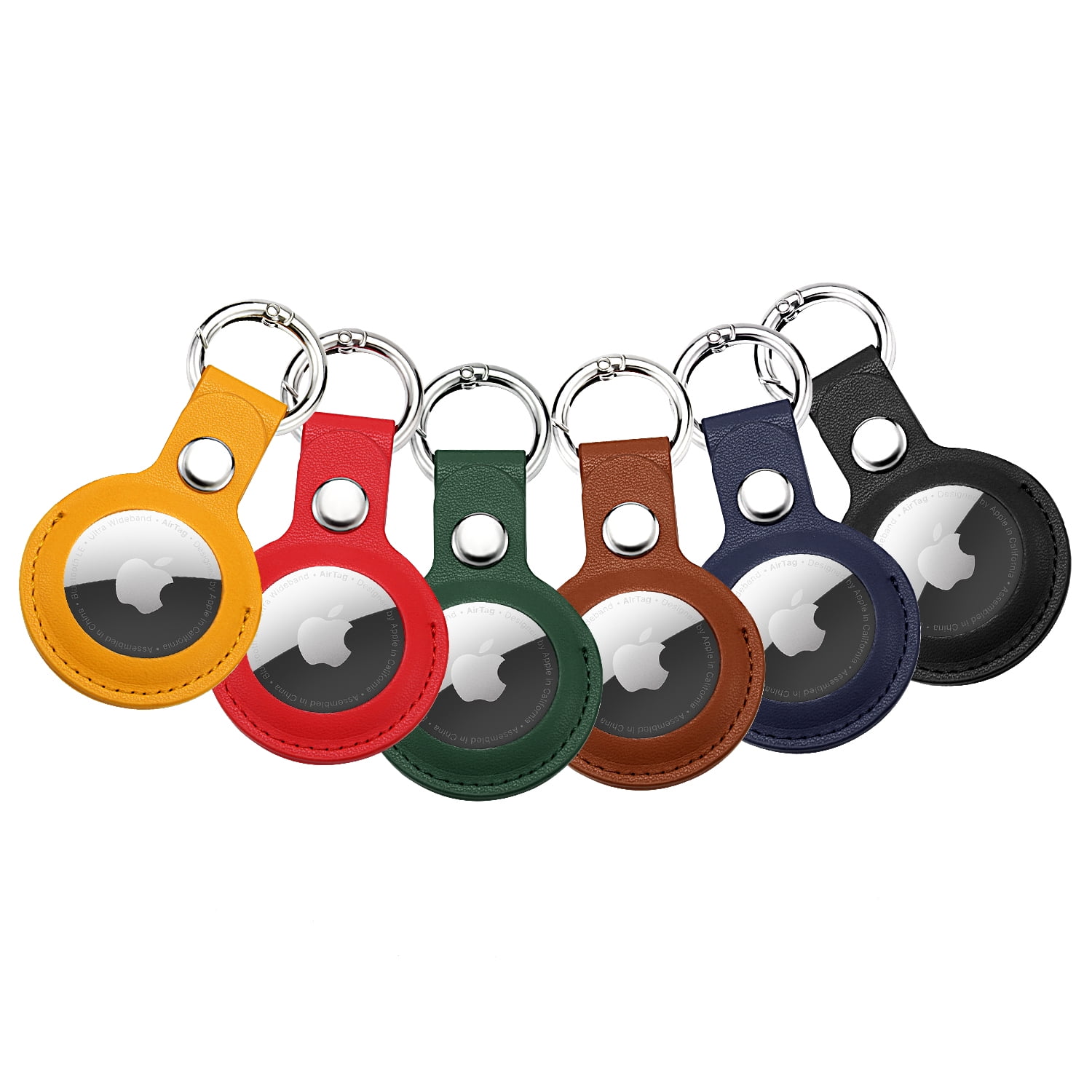 Buy AirTag Case, Durable Leather Shock Resistant Keychain Multi