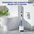 thumbnail image 6 of Toilet Brush and Holder - Durable Bristles Toilet Bowl Scrubber for Bathroom Cleaning, Brush Bathroom Accessories with Refillable Handle - White, 6 of 8