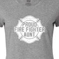 thumbnail image 4 of Inktastic Proud Firefighter Aunt WHT Women's T-Shirt, 4 of 5