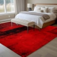 thumbnail image 4 of Red Area Rug 5x7 FT, Non Slip Bedroom Throw Carpet, Retro Oil Painting Modern Abstract Art Aesthetics Washable Soft Floor Carpet Non-Shedding Rug for Dining Room Bedside Classroom Desk, 4 of 9