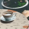 thumbnail image 3 of Ambesonne Zodiac Emoji Fitted Round Tablecloth, Horoscope Circle Art, 36"- 40" Diameter, Pale Caramel Black, 3 of 5