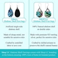 thumbnail image 4 of Abalone Shell 925 Sterling Silver  Dangle Drop Earrings Jewelry Birthday Christmas Gifts for Women, 4 of 7