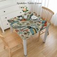 thumbnail image 2 of nygtbtfer  Rectangular Tablecloth , Bird Floral Vintage Washable Table Cover for Party Picnic Dinner Decor Elastic Edge, 2 of 7