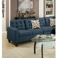 thumbnail image 2 of Modular Sectionals Living Room Sectional Sofa Modern Navy 4pcs Set Polyfiber Tufted Love-seat Corner Wedge Armles Chair, 2 of 7