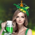 thumbnail image 3 of Biezeib Irish Day Headbands Green Clover Top Hat Headband Feathered Hair Hoop Hair Accessory Irish Hairband Headpiece, 3 of 8
