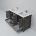 thumbnail image 6 of Jacques 60 in. W Distressed Grey Double Bath Vanity, Cultured Marble Top, and Faucet Set, 6 of 8
