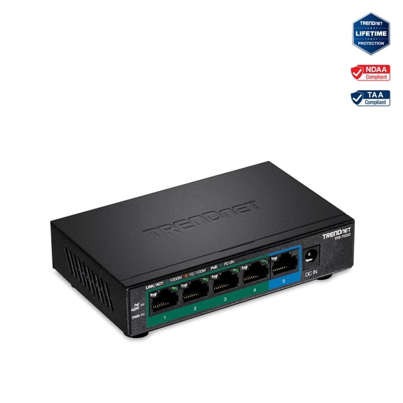 TRENDnet TPE-TG52, 5-Port Gigabit PoE Switch