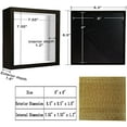 thumbnail image 2 of 8x8 Shadow Box Frame Display Case with Letter Stickers, Display Case Box for Memorabilia, Baby Items, Wedding Memories, Crafts, Tickets and Photos (Black, 8x8), 2 of 8