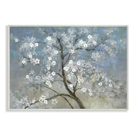 Stupell Industries Flower Tree Blooms Blue Painting Unframed Art Print Wall Art, 10x15, by Main Line Studio