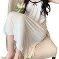 thumbnail image 3 of Women Slip Dress Spaghetti Straps Nightgown Sleeveless Camisole Nightdress for Household White L, 3 of 8