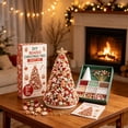 thumbnail image 5 of Neoargh Beaded Christmas Tree DIY Kit, Colorful Pearl Beaded Tree, Handmade Tabletop Decor with Sparkling Crystal Beads, Tree Topper Star for Surprise & Gift, 5 of 8