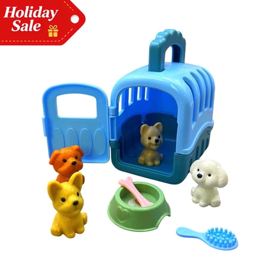 Kids Pretend Play Toy Set, Pretend Play Toys for Toddlers 3-6, 8-Piece Kids Toys Set, Learning Educational Toys for 1-6, Christmas Stocking Stuffers for Toddler Gifts, Under 1 $ Cheap Toy (Blue)