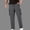 Gray, variant on Men's Multi Pocket Workwear Pants Solid Color Straight Leg Casual Protective Trousers with Elastic Waist Gray M