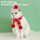 thumbnail image 5 of Rebajas de Temporada, Bufanda de lana a cuadros con copos de nieve para mascotas, gatos, perros, Shiba Inu, accesorios para collar con bolas navideñas cálidas Akmoler, 5 of 8