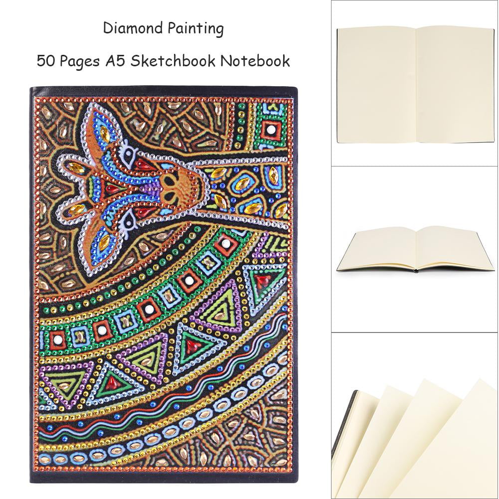 DIY Giraffe Special Shaped Diamond Painting 50 Pages A5 Sketchbook Notebook 