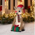 Airblown InflatableRudolph with Present by Gemmy Industries