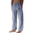 thumbnail image 2 of Pantalones largos para hombre, moda, estampados, casuales, cintura elástica con bolsillo, pantalones deportivos, pantalones de poliéster para hombre., 2 of 4