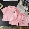 thumbnail image 2 of Toddler Boy Summer Outfit Short Sleeve T-shirt Top Elastic Waist Shorts Set 2Pcs,Adjustable Waist 6-12 Months 12-24 Months 2t 3t 4t 5t 6t 7t 8t 9t Children 7-8 Years, 2 of 6