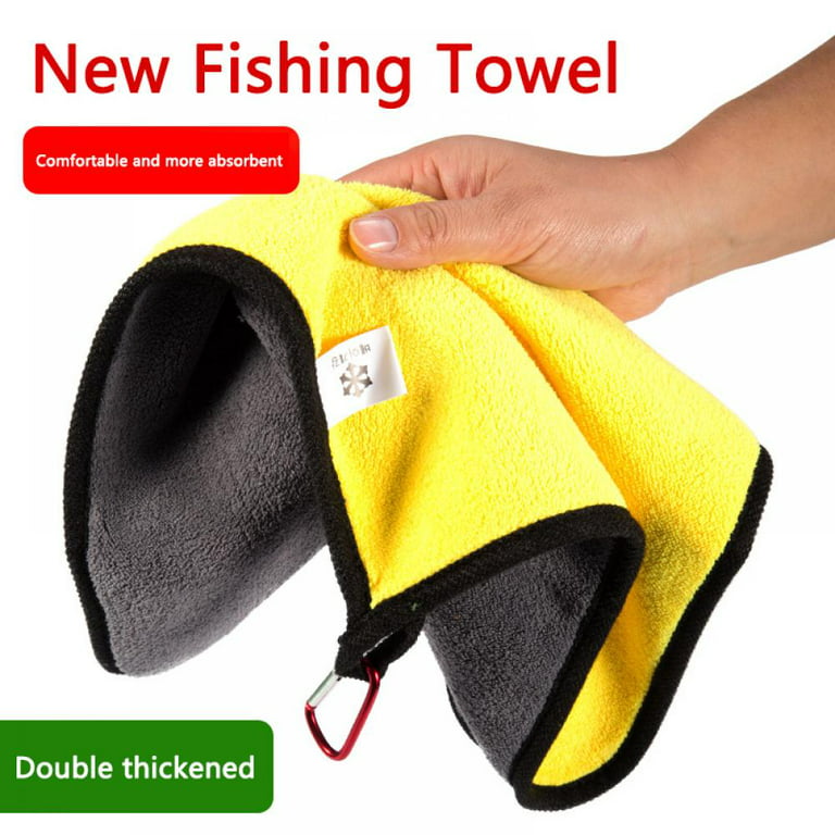 Bait Towel, Fishing Towels with Clip, Plush Microfiber nap Fabric