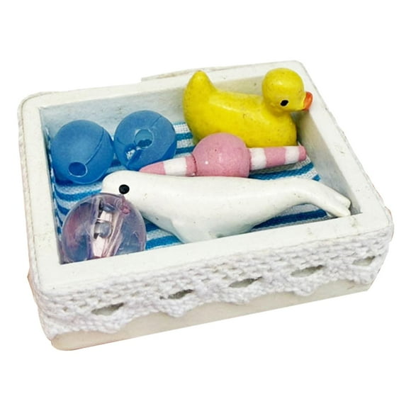 HILABEE Boîte de Rangement pour Jouets Maison de Poupée Mini Modèle pour Décor de Scène de Micro Paysage