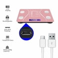 thumbnail image 2 of Digital Body Weight Scale, Smart Bluetooth Body Fat BMI Scale, Bathroom Weighing Scale,400 lbs,Rose, 2 of 9