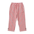 thumbnail image 5 of Wutalume Womens Capri Pants for Women - Striped Wide Leg High Waisted Drawstring Casual Trousers with Pockets Loose Fit Lightweight Summer,Red XL, 5 of 8