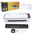 thumbnail image 1 of Plastificadora térmica 6 en 1, sistema de precalentamiento rápido en frío y calor de 1 minuto, máquina laminadora de 9 pulgadas con redondeador de esquinas para la escu, 1 of 15