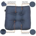 thumbnail image 3 of Classic Accessories Water-Resistant Square Patio Seat Cushions, 19 x 19 x 5 inch, Navy, 2 Pack, 3 of 7