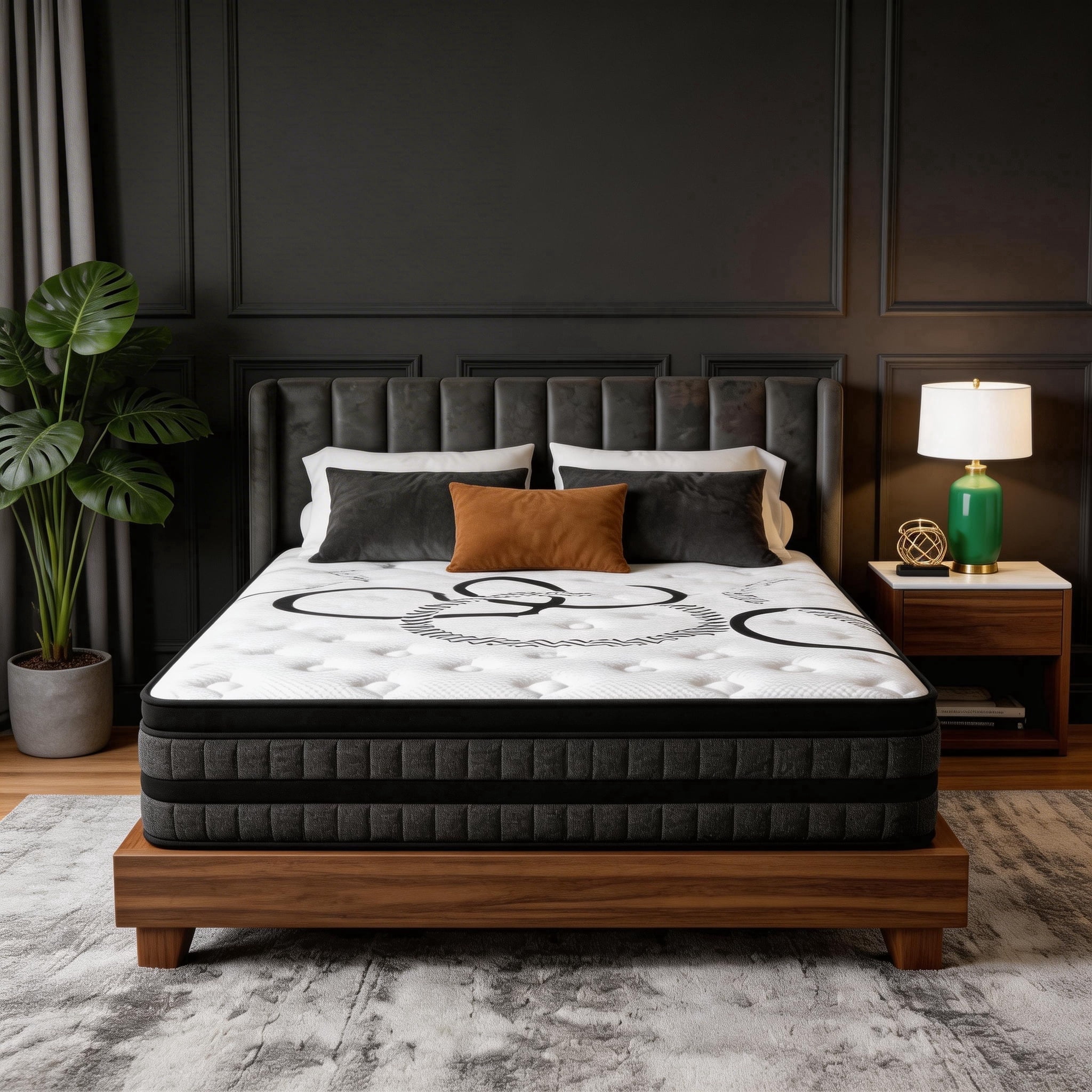 Dealnight 10 inch Twin Size Hybrid Mattress,Firm Cooling Gel Memory Foam Mattress with Individual Pocket Coils,Bed in a Box
