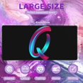 thumbnail image 2 of Desk Pad, Colorful Letter Q Extended Gaming Mouse Pad Large, 35.4"x15.7" Big Mouse Pad with Non-Slip Base and Stitched Edge, Long Computer Keyboard Mouse Mat for Home Office Work, 2 of 6