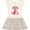 Natural with Stripes, variant on Dinosaur Future Big Sister Girls Toddler Dress