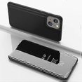 thumbnail image 1 of For iPhone 15 Plated Mirror Horizontal Flip Leather Phone Case with Holder, 1 of 5