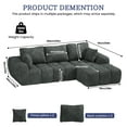 thumbnail image 5 of 101” Modular Sectional Sofa, Cloud Sectional Couch with Deep Seat, Modern Modular L-Shape Sofa Couch with Chaise,Upholstered Boneless Couches for Living Room Bedroom(Deep Gray), 5 of 9