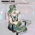 thumbnail image 2 of SCRAWLGOD Bohemian Flower Butterfly Blue Beige 4 PCS Gaming Chair Covers Slipcovers Stretchy Gaming Chair Cover Set Anti-Dust Office Desk Chair Cover with Armrest Covers, 2 of 7