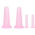 thumbnail image 1 of Aeyistry Juego de 4 ventosas faciales para masaje de cara y ojos, juego de ventosas faciales de silicona con cepillo exfoliante para la piel del cuello de la cara (2 pequeñas y 2 grandes rosas), 1 of 5