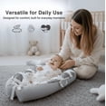 thumbnail image 6 of Baby Lounger – Infant Lounger for Newborn 0–24 Months, Baby Nest Lounger, Portable Newborn Lounger, Soft Breathable Cotton, Essentials for Babies at Home and Travel (Gray Feather), 6 of 10