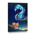 thumbnail image 4 of Fantasy Fox Canvas Wall Art – Mystical Spirit Animal and Cute Red Fox Under Starry Night – Whimsical Woodland Artwork – Ready to Hang – Bedroom, Nursery, or Living Room Decor, 4 of 4